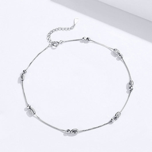 Pulsera Tobillera Plata 925 con Baño de Oro Blanco y Perlas Redondas - Image 14