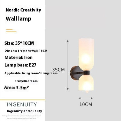 Lámpara de Pared Doble Cabezal en Vidrio para Mesita de Noche - Image 9