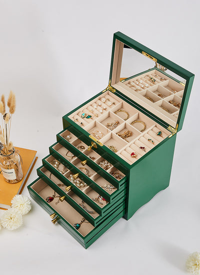 Organizador de Joyas Multicapa en Madera para Escritorio - Image 14