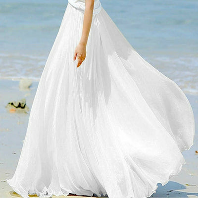 Vestido Playero Elegante de Gasa de Seda Dorada - Corte Amplio - Image 36