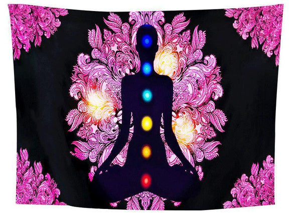 Tapiz Mandala de Chakras para Meditación