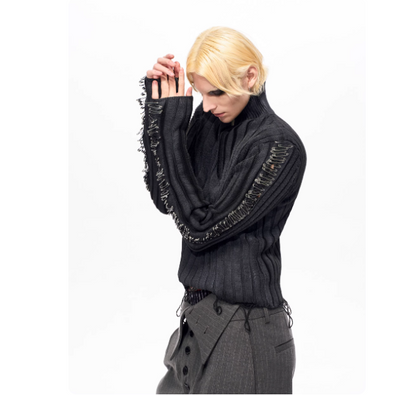 Suéter Cuello Alto Diseño Otoño-Invierno con Detalle de Imperdible - Image 4