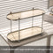 Beige Iron Double-Layer Shelf