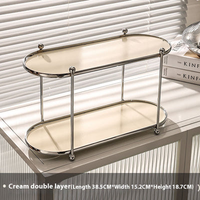 Organizador de Baño Multicapa Estilo Cream - Estantería de Almacenamiento Lujo sin Perforación - Image 3