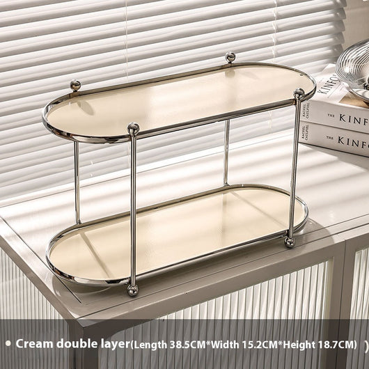Organizador de Baño Multicapa Estilo Cream - Estantería de Almacenamiento Lujo sin Perforación - Image 3