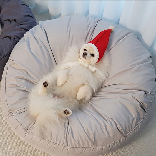 Cama Redonda Impermeable para Mascotas con Funda Lavable y Elástica - Image 4