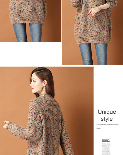 Suéter Grueso de Lana para Mujer Talla Mediana - Prenda Holgada de Abrigo - Image 10