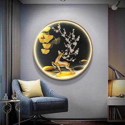 Lámpara Decorativa de Relieve 3D para Entrada con Mural de Paisaje Iluminado - Image 9