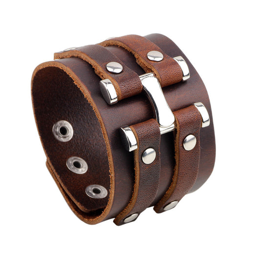 Pulsera de Cuero Punk Retro con Estilo Rebelde - Image 7