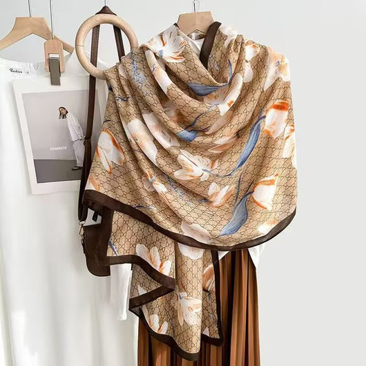 Foulard de Algodón y Lino Ligero - Pareo Sedoso Protección Solar para Playa y Viajes - Image 13