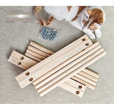 Cama Hamaca Doble para Gatos - Estructura de Madera Maciza con Niveles Separables - Image 15