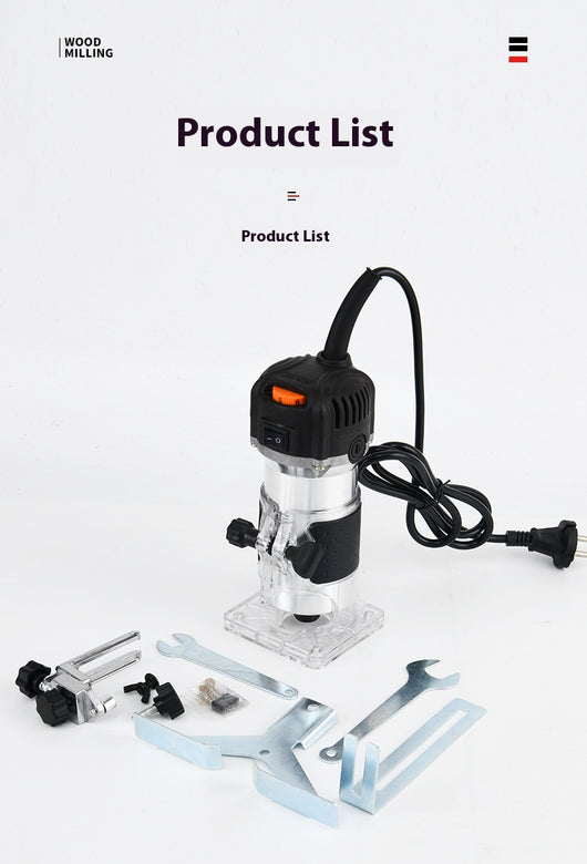 Fresadora Eléctrica Profesional de 6 Velocidades para Carpintería - Image 22