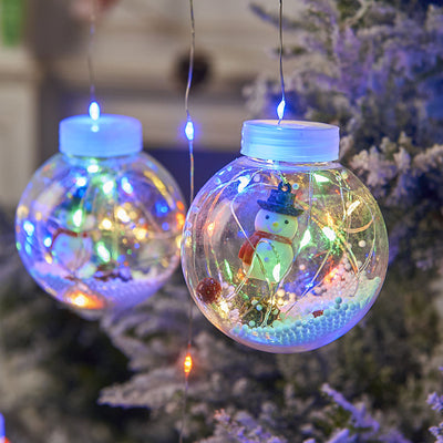 Cortina de Luces LED Esferas Navideñas con Deseos - Image 12