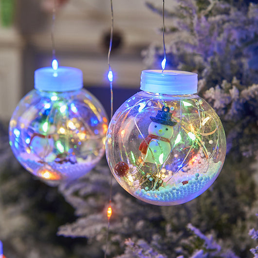 Cortina de Luces LED Esferas Navideñas con Deseos - Image 12