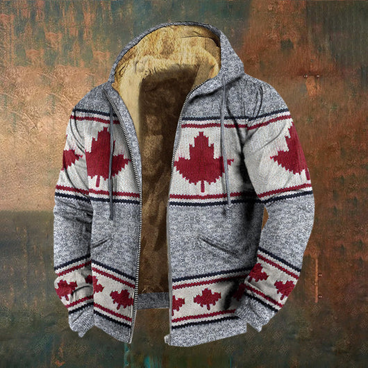 Chaqueta Hoodie con Cierre Vintage Estampado 3D para Hombre - Image 16