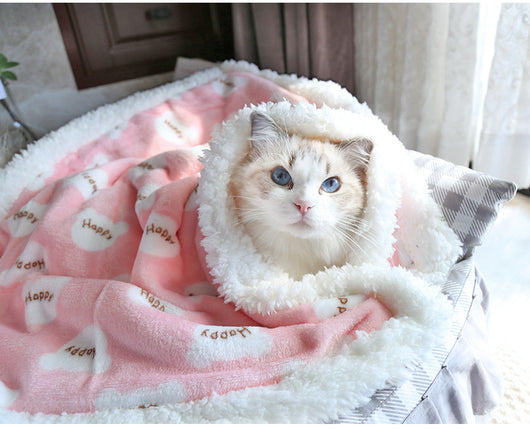 Manta térmica de lana de cordero para perros y gatos - Cojín suave de invierno - Image 12