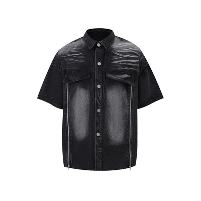 Conjunto Denim Lavado: Camisa y Capris de Diseño Premium - Image 5