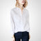 Camisa Blanca Suelta de Corte Profesional para Mujer
