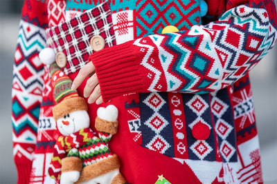 Suéter Navideño Holgado con Patrón de Muñeco de Nieve para Mujer - Image 10