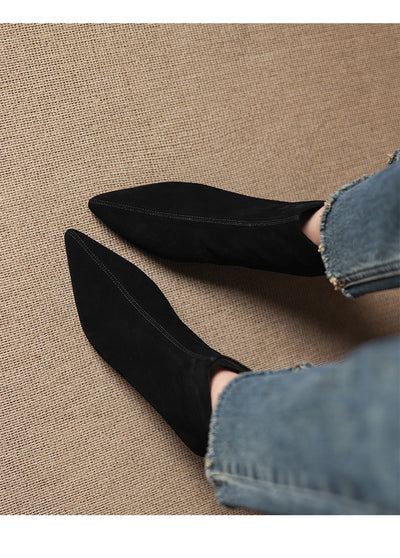 Botas Tobilleras de Gamuza Ante con Punta Fina para Mujer - Image 15