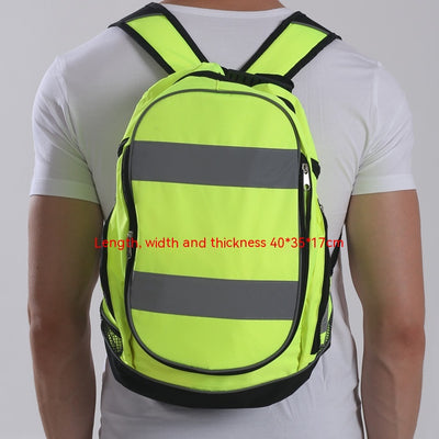 Mochila Reflectante Deportiva de Doble Compartimento para Aventuras Nocturnas - Image 9