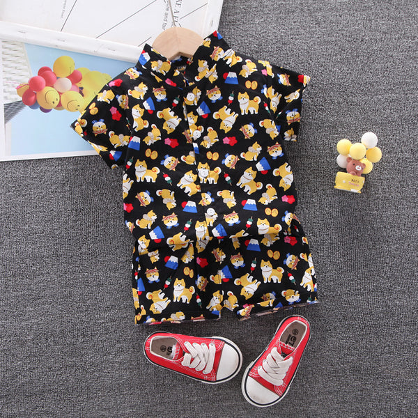 Conjunto de Verano para Niño con Estampado Creativo