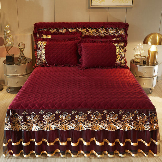 Volante de Cama de Cristal Europeo Terciopelo Grueso - Image 7