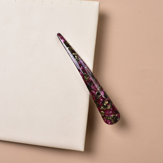 Pinza para Cabello Acrílico Estilo Coreano - Diseño Cuerno de Buey Grande - Image 8