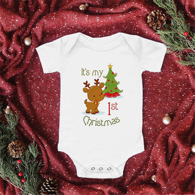 Pelele Navideño Estampado Triángulo Manga Corta para Bebé - Image 21