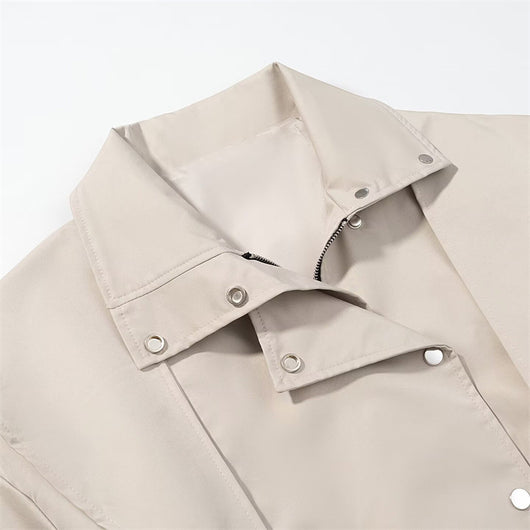Gabardina con Cuello Parado y Cinturón para Mujer - Image 14
