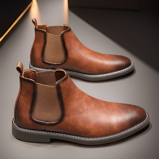 Botas de Cuero para Hombre Talla Grande con Punta Afilada - Image 3