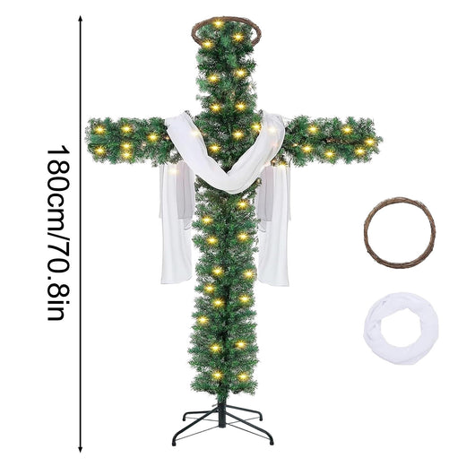 Árbol de Navidad Decorativo para Interiores con Cruz - Image 6