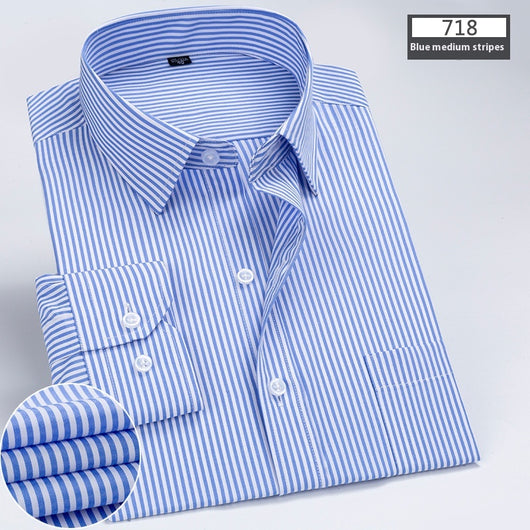 Camisa Ejecutiva a Rayas para Hombre - Manga Larga Primavera Otoño - Image 2