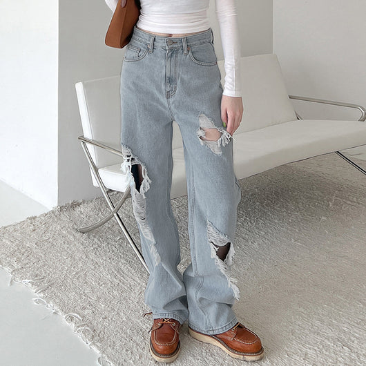 Jeans Rotos Cintura Baja Holgados para Mujer - Image 22