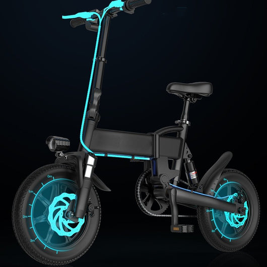 Bicicleta Eléctrica Compacta 14 Pulgadas con Batería de Litio