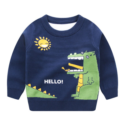 Suéter Trendy de Algodón Doble Capa para Niño - Calidez y Estilo - Image 8