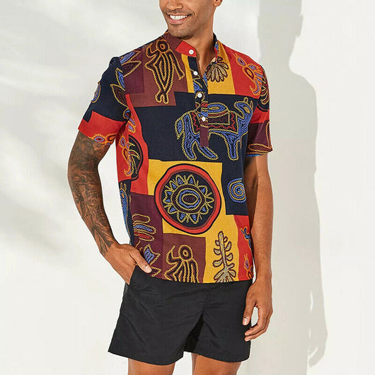Camisa Estampada Oracle Estilo Europeo y Americano para Hombre - Image 11
