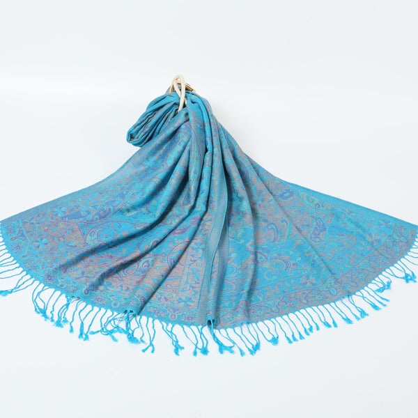 Bufanda Étnica Jacquard con Borlas de Cachemira - Image 6