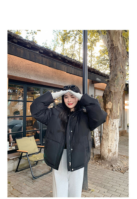 Chaqueta Acolchada de Algodón Suelta Estilo Coreano - Image 25