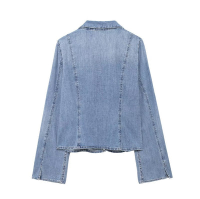 Camisa Denim Anudada Estilo Europeo y Americano para Chicas Modernas - Image 15