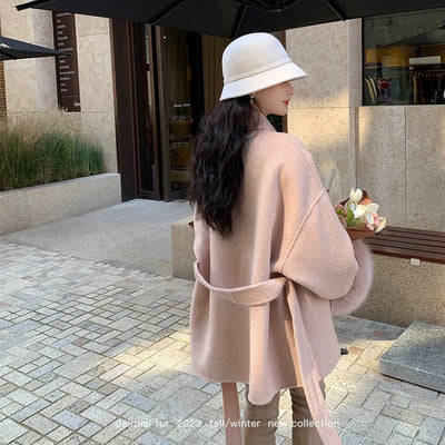 Abrigo Reversible de Lana Midi con Estilo Elegante para Mujer - Image 13