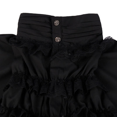 Camisa Gótica de Manga Larga con Cuello Alto y Volantes para Hombre - Image 14
