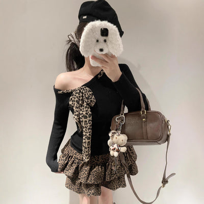 Blusa Ajustada de Manga Larga con Tirantes - Estilo Otoño Deseo