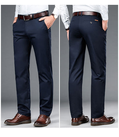 Pantalones de Vestir Hombre Corte Recto Ajuste Suelto con Elastano - Image 24