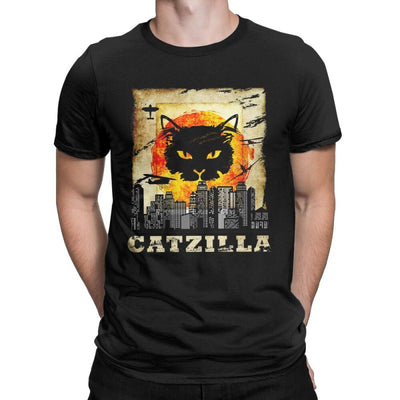 Camiseta Retro Gato Estampado Unisex de Manga Corta - Image 4