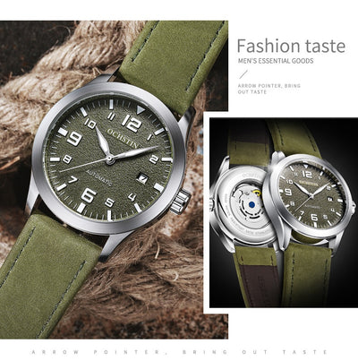 Reloj Mecánico Automático Retro Cuero Genuino Estilo Ejecutivo - Image 19