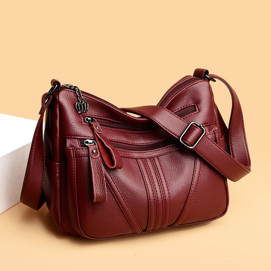Bolso Mensajero de Cuero Genuino Estilo Minimalista - Image 2