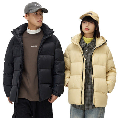 Abrigo de Plumón Grueso para Parejas - Chaqueta Impermeable de Invierno con Capucha - Image 3