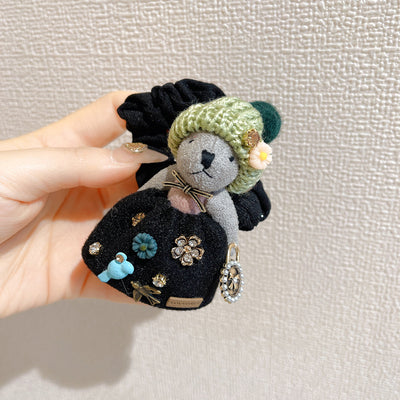 Pulsera Elástica Infantil Oso Corazón con Cristales Brillantes - Image 9