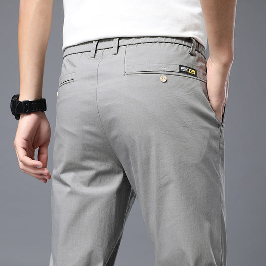 Pantalones Casuales Rectos Holgados de Seda Helada para Hombre - Image 9